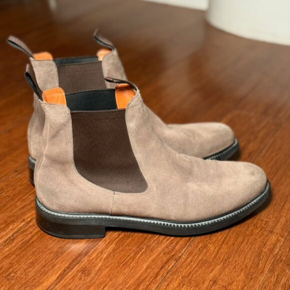Santoni suede gray chelsea boots size US 9.5 (8.5 SANTONI) Made in italy main image 5